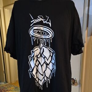 Black Beer Hop Graphic T-Shirt